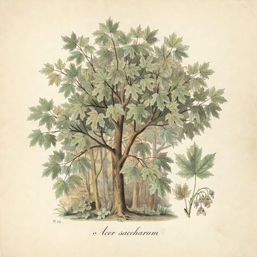 Sugar Maple botanical plate