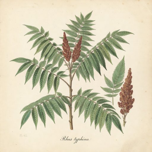 Sumac botanical plate