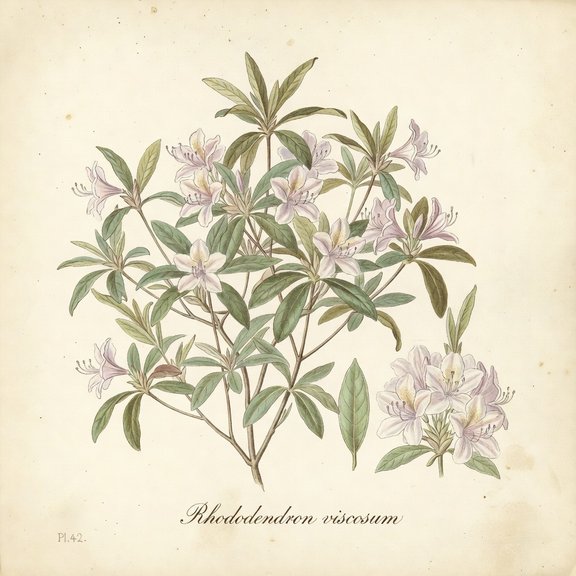 Swamp Azalea botanical plate