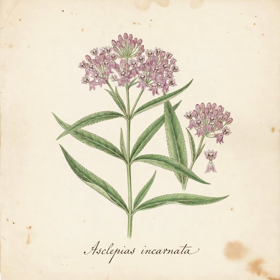 Swamp Milkweed botanical plate