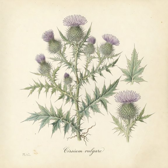 thistle botanical plate