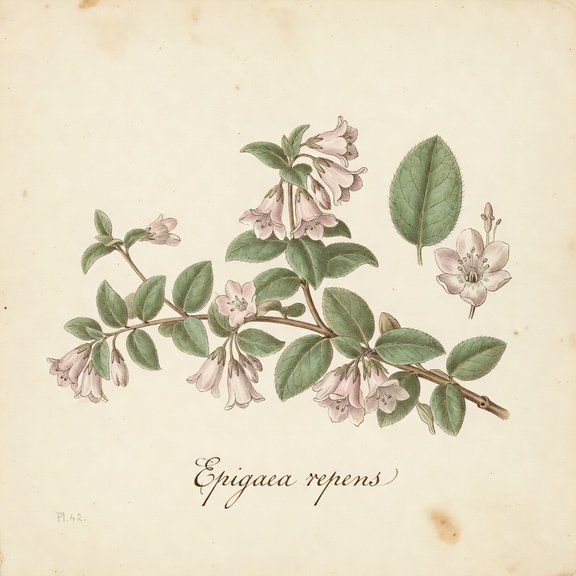 Trailing Arbutus botanical plate