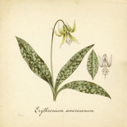 Trout Lily botanical plate