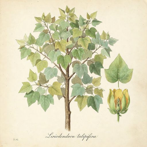 Tulip Poplar botanical plate