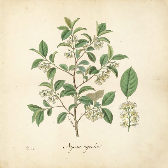 Tupelo botanical plate