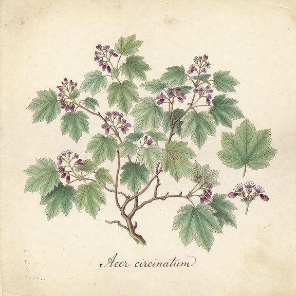 Vine Maple botanical plate