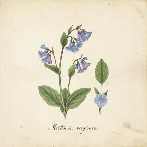 Virginia Bluebells botanical plate
