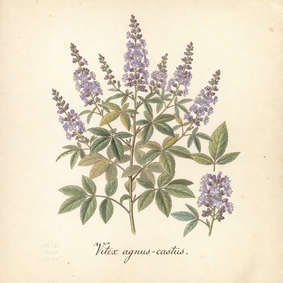 Vitex botanical plate