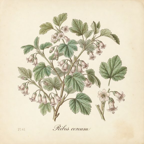 Wax Currant botanical plate