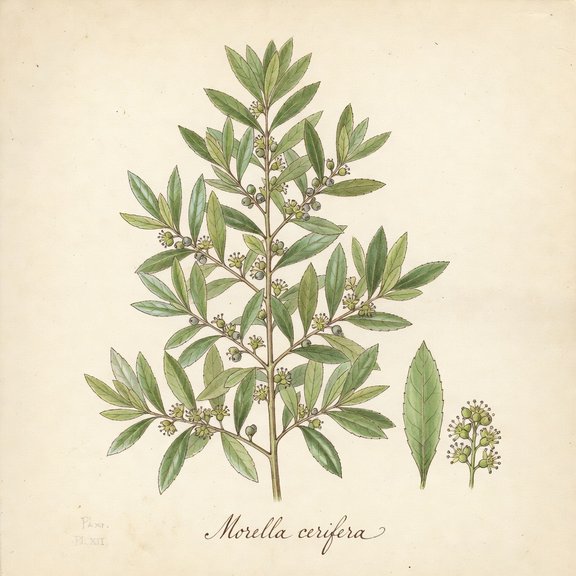 Wax Myrtle botanical plate