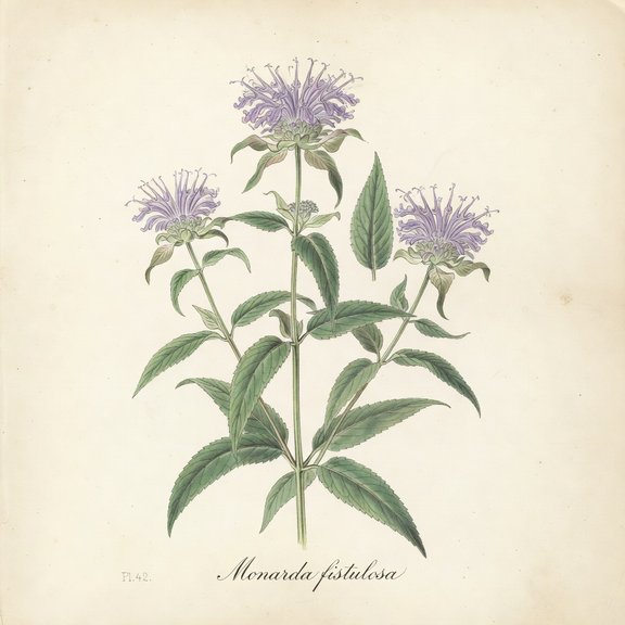 Wild Bergamot botanical plate