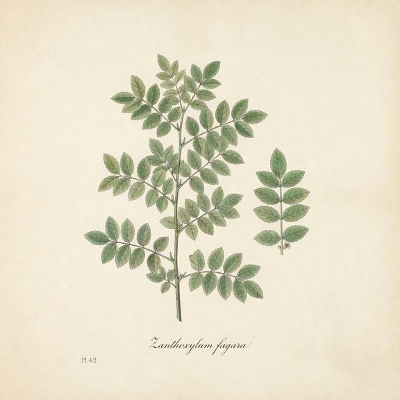 Wild Lime botanical plate