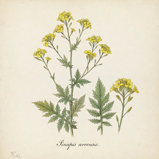 Wild Mustard botanical plate