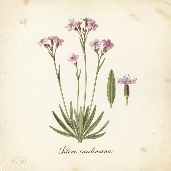 Wild Pink botanical plate