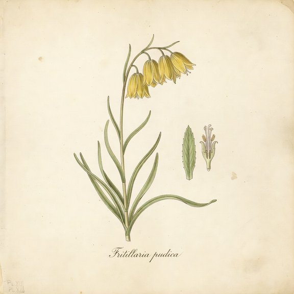 Yellow Bell botanical plate