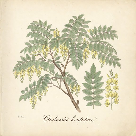 Yellowwood botanical plate