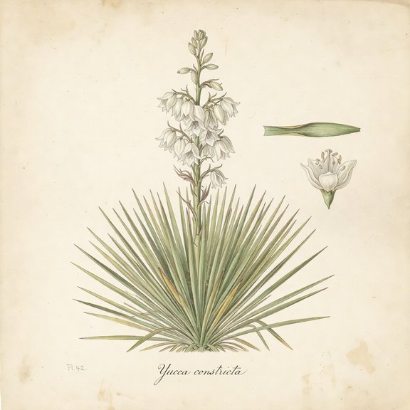 Yucca botanical plate